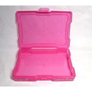 Bright Creations Three Pink Storage Boxes Plastic Transparent Snap Lid 4x6 Ins